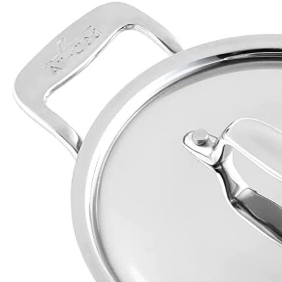 All-Clad Stainless Steel 1/2 Quart Cocotte Saucepan W/ Lid 0.5 Qt New - Picture 3 of 3